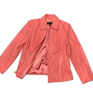 Colebrook Pink Leather Jacket size Large